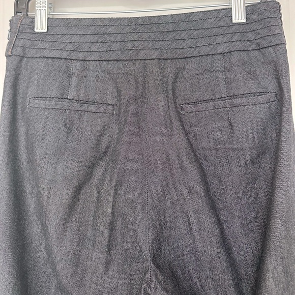 Etcetera Designer Wide Leg Jeans Dark Denim High Waist Size 4 Gold Button De… - Picture 3 of 4